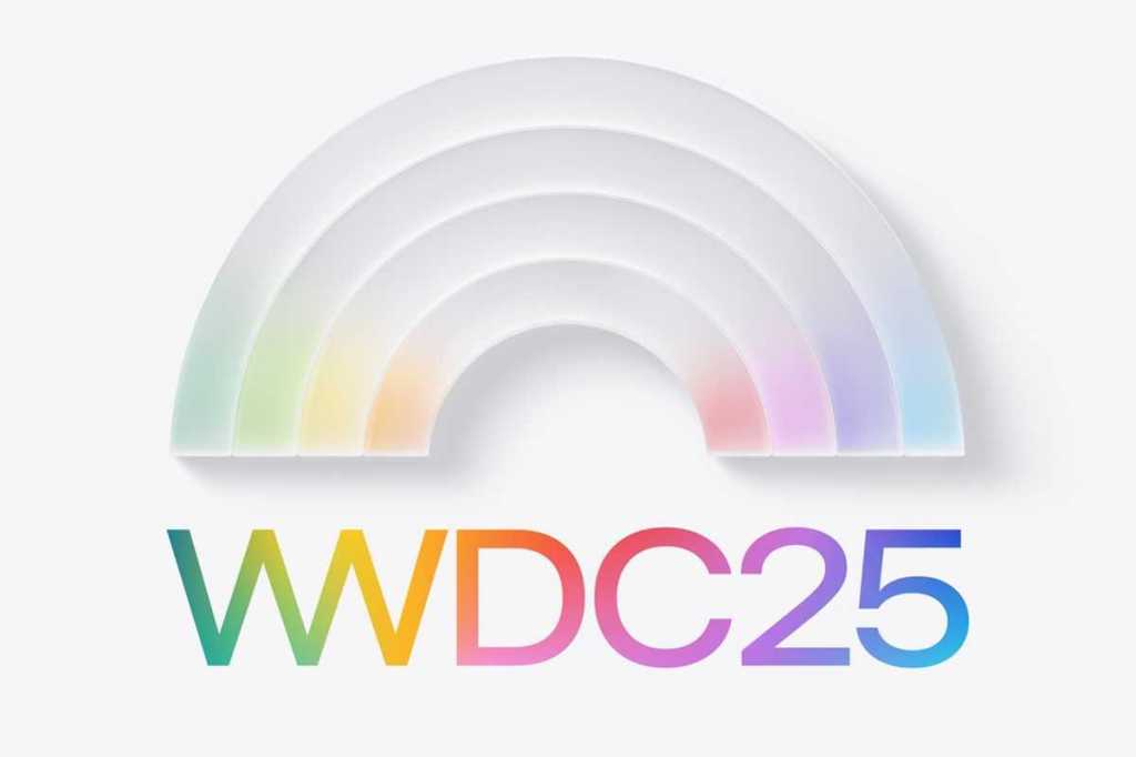 WWDC 2025 glass rainbow logo