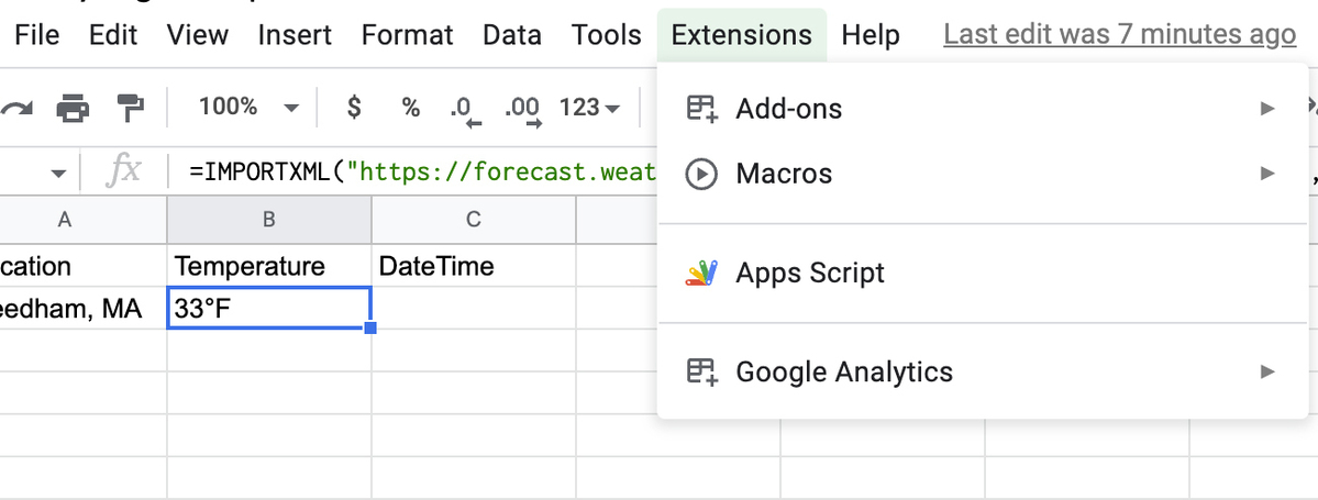 google sheets auto update 05 launch apps script